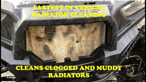 cleaning mud Canada|cleaning mud from atv radiator.